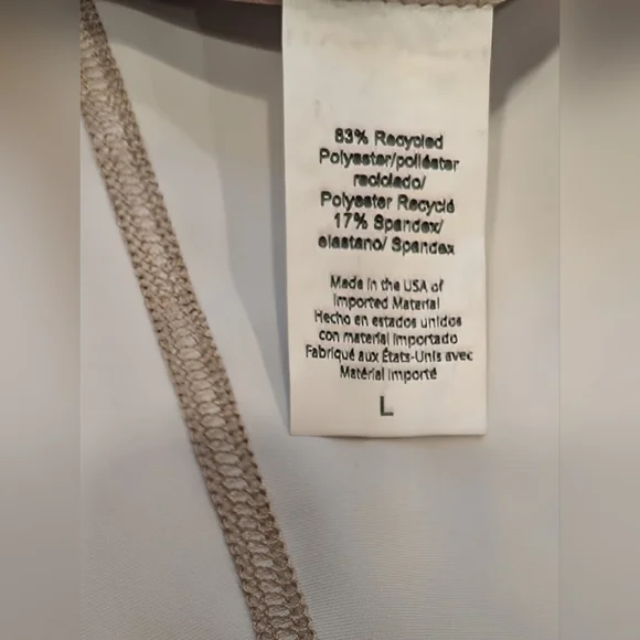 NWT.... BEYOND YOGA Rare Tan Check Flower High Waisted Midi Leggings SIZE L - Picture 9 of 10